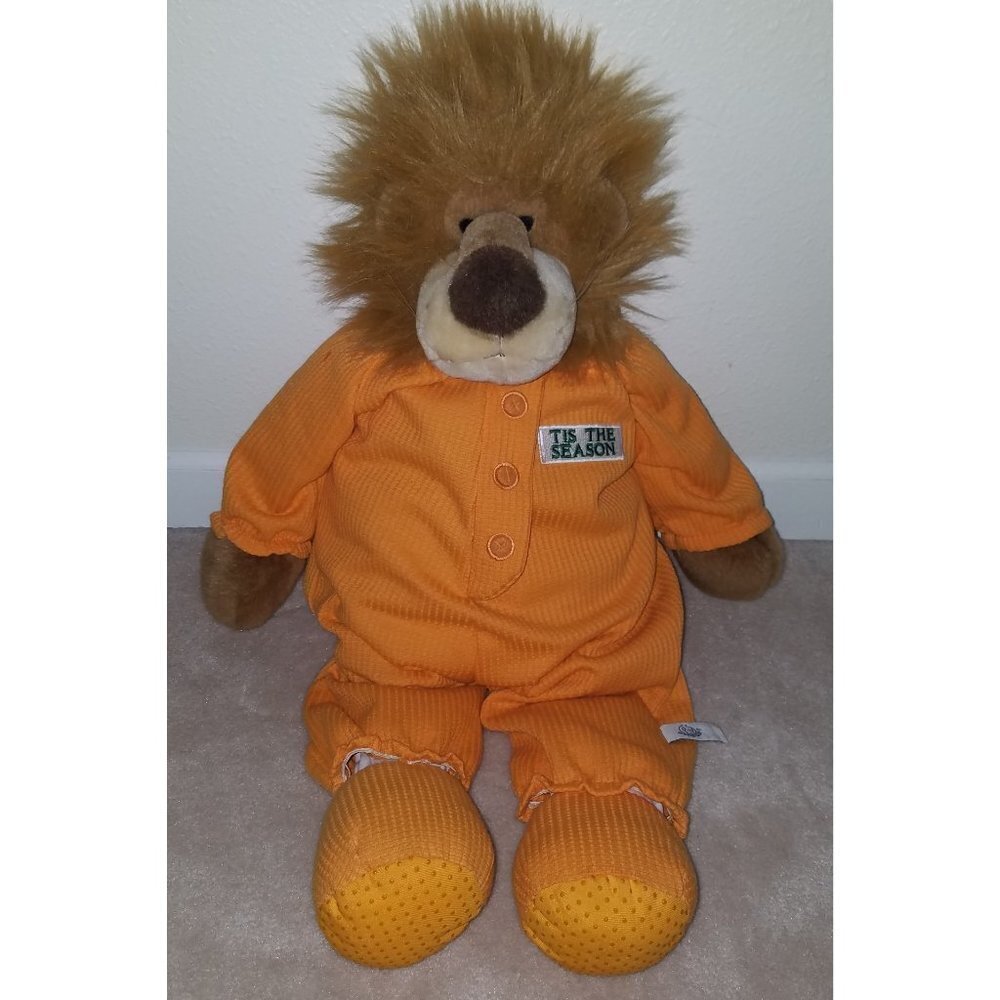 People Pals Softees Lion Plush Tis The Season Orange Outfit Christmas Holiday